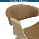 Ver imagem 6 de Banqueta Giratória Munique Nicole Fratini 105 (altura) Revestimento em (pu) Caramelo Base Madeira