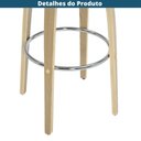 Ver imagem 7 de Banqueta Giratória Munique Nicole Fratini 105 (altura) Revestimento em (pu) Caramelo Base Madeira
