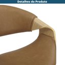 Ver imagem 5 de Banqueta Giratória Munique Nicole Fratini 105 (altura) Revestimento em (pu) Caramelo Base Madeira