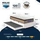 Ver imagem 4 de Cama Box Baú com Colchão Gazin de Molas Ensacadas Pillow Top Air Pro + Auxiliar de Espuma Solteiro