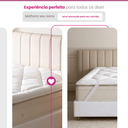 Ver imagem 4 de 4 Pillow Protetor de Colchão Casa Dona Top 400 Fios Percal Hipoalérgico Super Macio Solteiro, Casal,