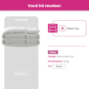 Ver imagem 2 de 4 Pillow Protetor de Colchão Casa Dona Top 400 Fios Percal Hipoalérgico Super Macio Solteiro, Casal,