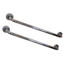Ver imagem 1 de Barra Alça Apoio Kit 2 Uni Aço Inox 50cm Acessibilidade Pcd Criança Deficiente Gestante Box Banheiro