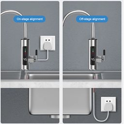 Torneira Elétrica Giratória 360° Inoxidável 110v Cozinha Banheiro com Visor Temperatura - 2