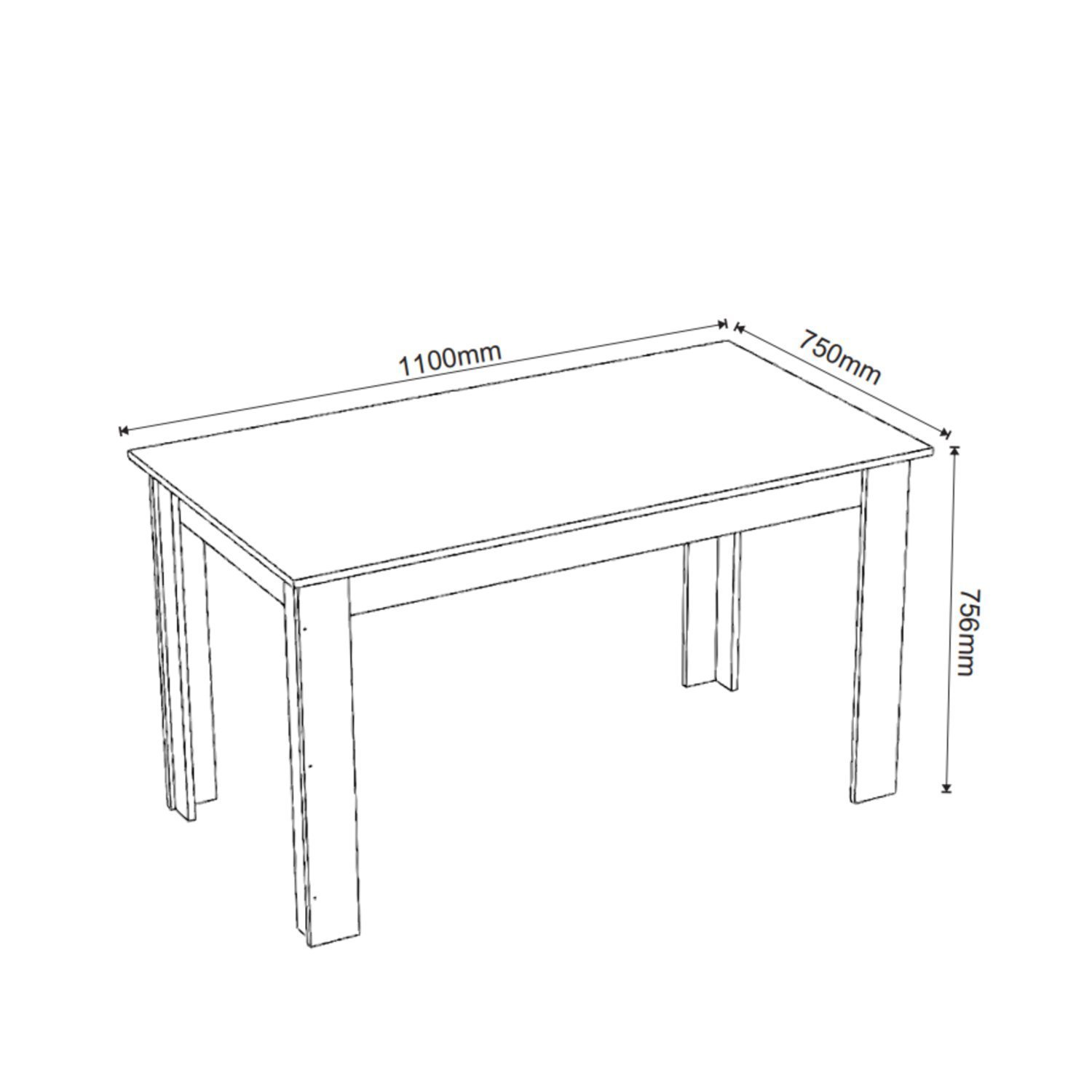 Conjunto Sala de Jantar Mesa Jude com 4 Cadeiras Sol  - 3