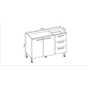 Ver imagem 4 de Balcão para Pia 120cm 2 Portas 3 Gavetas sem Tampo Conecta Genialflex