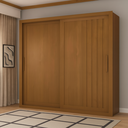 Ver imagem 3 de Guarda Roupas Casal Ripado 2 Portas de Correr 4 Gavetas Trianon Zanzini