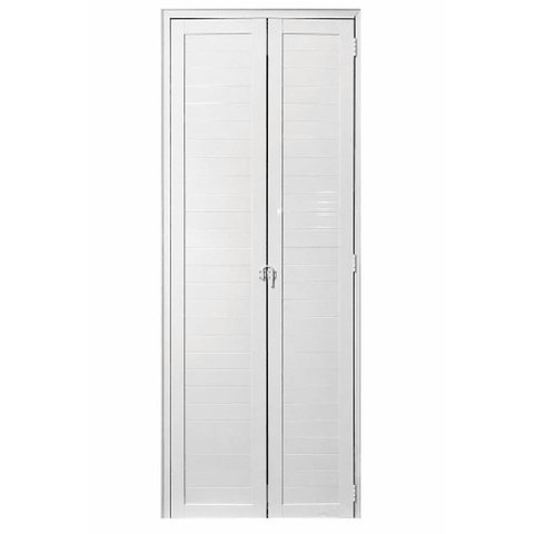 Porta de Correr Alumínio Branco Camarão Lambril Maxx - 210x90 - Esquerda