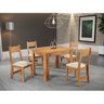 Conjunto Sala de Jantar Mesa Jude com 4 Cadeiras Brisa  - 1