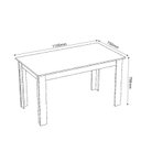 Ver imagem 3 de Conjunto Sala de Jantar Mesa Jude com 4 Cadeiras Brisa Bege/Mel