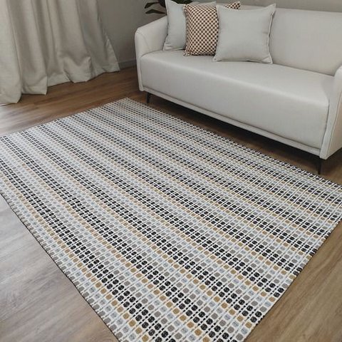 Tapete Sala Quarto Lavavel Luxo Antiderrapante 200x140 Artesanal Petro