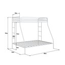 Ver imagem 5 de Beliche Casal + Solteiro em Ferro Nice:branco