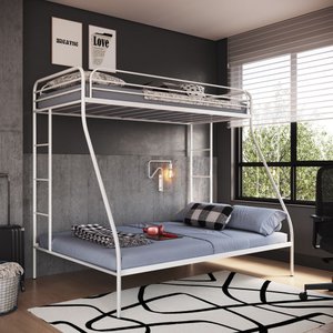 Beliche Casal + Solteiro em Ferro Nice:branco