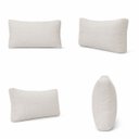 Ver imagem 2 de Almofada Decorativa Maia Cheia Fofinha com Zíper 36x60 Linho para Sofá Cama Poltrona Fibra Siliconad