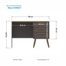 Escrivaninha 109cm 3 Gavetas Pés Madeira Maciça Entrada USB New Conect  - 3