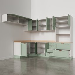 Cozinha Modulada 8 Peças com Tampo 4 Aéreos 3 Balcões e Torre Quente Arizona CabeCasa MadeiraMadeira - 10