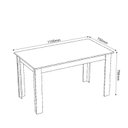 Ver imagem 3 de Conjunto Sala de Jantar Mesa Jude com 4 Cadeiras Brisa Marrom/Mel/Cinza