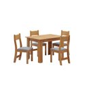Ver imagem 2 de Conjunto Sala de Jantar Mesa Jude com 4 Cadeiras Brisa Marrom/Mel/Cinza