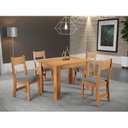 Ver imagem 1 de Conjunto Sala de Jantar Mesa Jude com 4 Cadeiras Brisa Marrom/Mel/Cinza