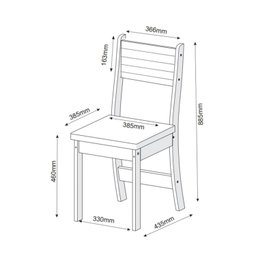 Conjunto Sala de Jantar Mesa Jude com 4 Cadeiras Brisa - 4 Conjunto Sala de Jantar Mesa Jude com 4 Cadeiras Brisa - 4