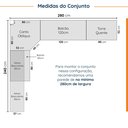 Ver imagem 3 de Cozinha Modulada 8 Peças 1 Tampo 4 Aéreos 3 Balcões e Torre Quente Arizona CabeCasa MadeiraOriginals Cinza/Branco