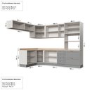 Ver imagem 4 de Cozinha Modulada 8 Peças 1 Tampo 4 Aéreos 3 Balcões e Torre Quente Arizona CabeCasa MadeiraOriginals