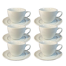 Kit Xícara de Café com Pires Versa Porcelana Branca – 6 Peças - 1