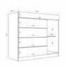 Cômoda Aramóveis 1 Porta 5 Gavetas com Porta Joia - 4