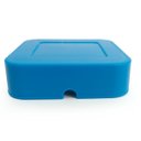 Ver imagem 5 de Kit 2 Cinzeiro de Silicone Quadrado Não Queima Não Quebra Resistente Em Borracha Cor:Azul