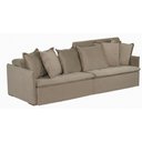 Ver imagem 4 de Sofá 5 Lugares 2.50 Mt Com Molas Retrátil E Reclinável Bege