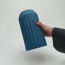 Ver imagem 4 de Vaso Decorativo Enfeite Casa Redondo Home&co Cerâmica 22x12x12cm Azul