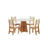 Conjunto Sala de Jantar Mesa Chilli 90cm Tampo Redondo com 4 Cadeiras Sol  - 2