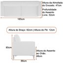 Ver imagem 4 de Conjunto Sofá 2 Lugares e Poltrona Chili Linho Off White - Sallar Home