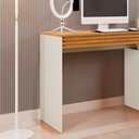 Ver imagem 3 de Escrivaninha 120cm 1 Porta 1 Gaveta Madrid - Mv - Rei de Casa Off White/Naturalle