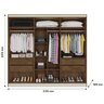 Guarda Roupa Casal 6 Portas 4 Gavetas Oslo  - 4