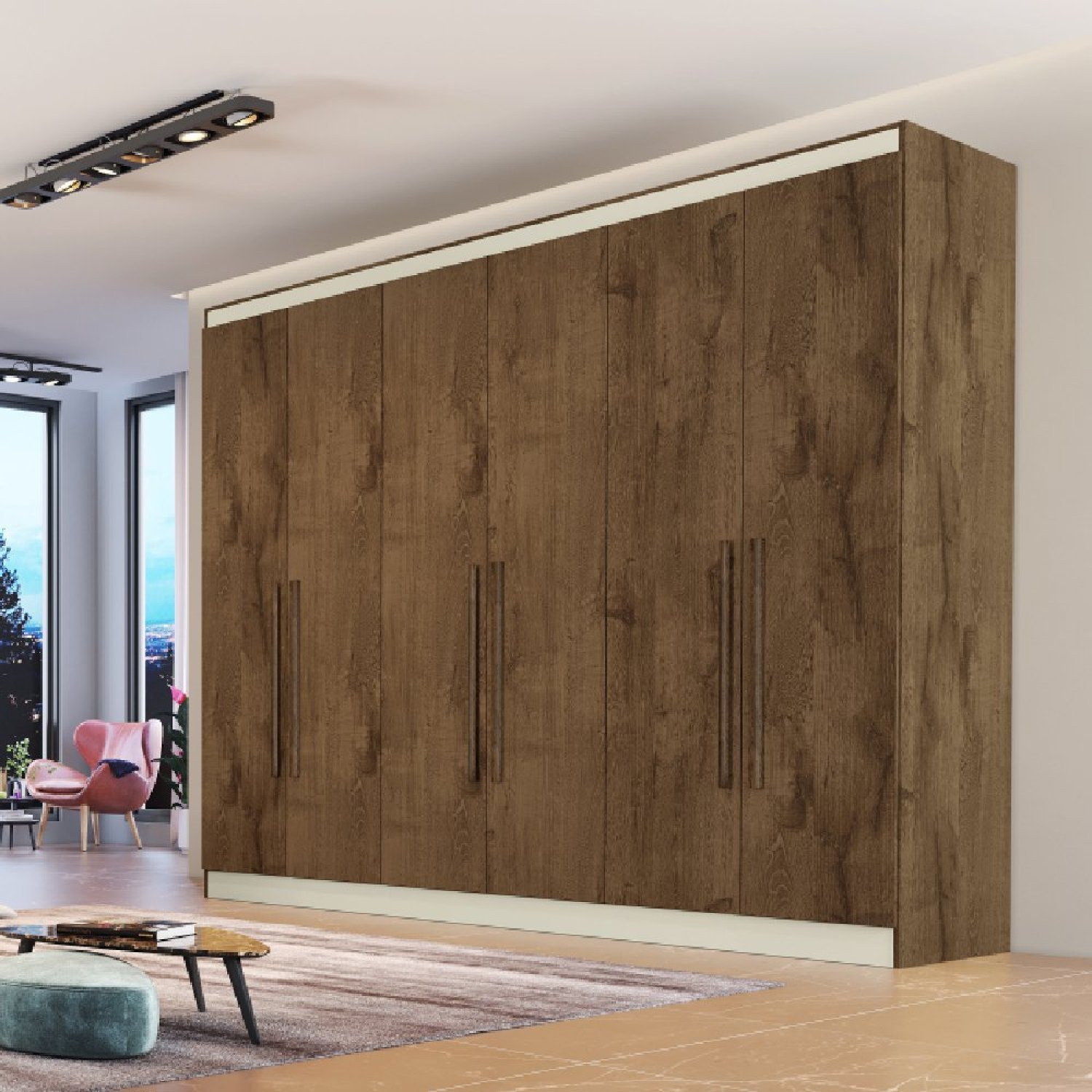 Guarda Roupa Casal 6 Portas 4 Gavetas Oslo  - 1
