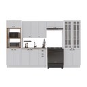 Ver imagem 2 de Armário de Cozinha Modulada Completa Fidelitá Nara 100% MDF 5 Peças 350cm 16 Portas 2 Gavetas sem