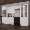 Ver imagem 1 de Armário de Cozinha Modulada Completa Fidelitá Nara 100% MDF 5 Peças 350cm 16 Portas 2 Gavetas sem