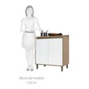 Ver imagem 4 de Cozinha 7 Pçs Armário, Balcão E Nicho Mel Vanilla C/Branco