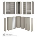 Ver imagem 4 de Guarda Roupa Modulável Canto 45° Abertura P/ Esquerda 91cm Cor:grigio