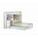 Ver imagem 2 de Beliche Solteiro e Cama Auxiliar Multifuncional com Escrivaninha Office New Conect