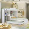 Beliche Solteiro e Cama Auxiliar Multifuncional com Escrivaninha Office New Conect - 1