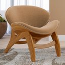 Ver imagem 2 de Poltrona Decorativa Orgânica Sala Living Kadosh L02 Bouclê Mostarda - Lyam Decor