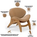 Ver imagem 4 de Poltrona Decorativa Orgânica Sala Living Kadosh L02 Bouclê Mostarda - Lyam Decor