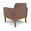 Ver mais imagens de Kit 2 Poltronas Decorativas Isabella Pés Fixo em Madeira Castanho Veludo Rose G19 - Gran Belo