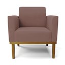 Ver imagem 6 de Kit 2 Poltronas Decorativas Isabella Pés Fixo em Madeira Castanho Veludo Rose G19 - Gran Belo