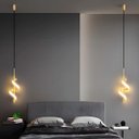 Ver mais imagens de Luminaria Pendente Moderno Espiral Ideal para Cabeceira de Cama Bivolt 110V220V- Dourado