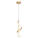 Ver imagem 1 de Luminaria Pendente Moderno Espiral Ideal para Cabeceira de Cama Bivolt 110V220V- Dourado
