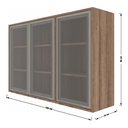 Ver imagem 4 de Kit Cozinha Planejada Completa Modulada Conjunto 5 Peças 9 Portas Organizadora Marrom Madeira