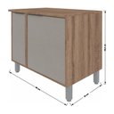 Ver imagem 6 de Kit Cozinha Planejada Completa Modulada Conjunto 5 Peças 9 Portas Organizadora Marrom Madeira